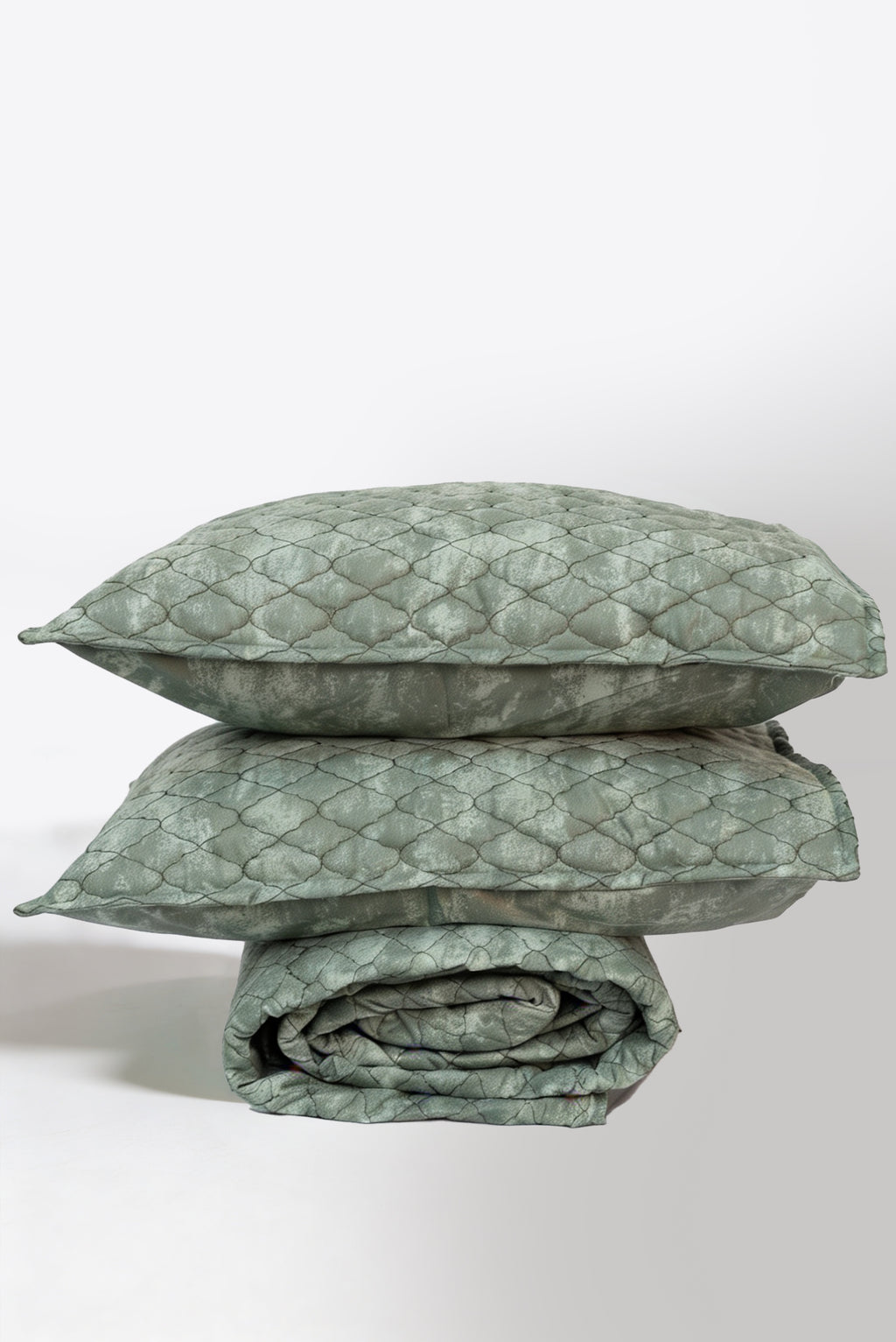 washed olive coverlet