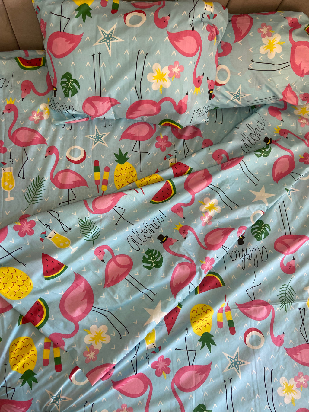 flamingo sheet set